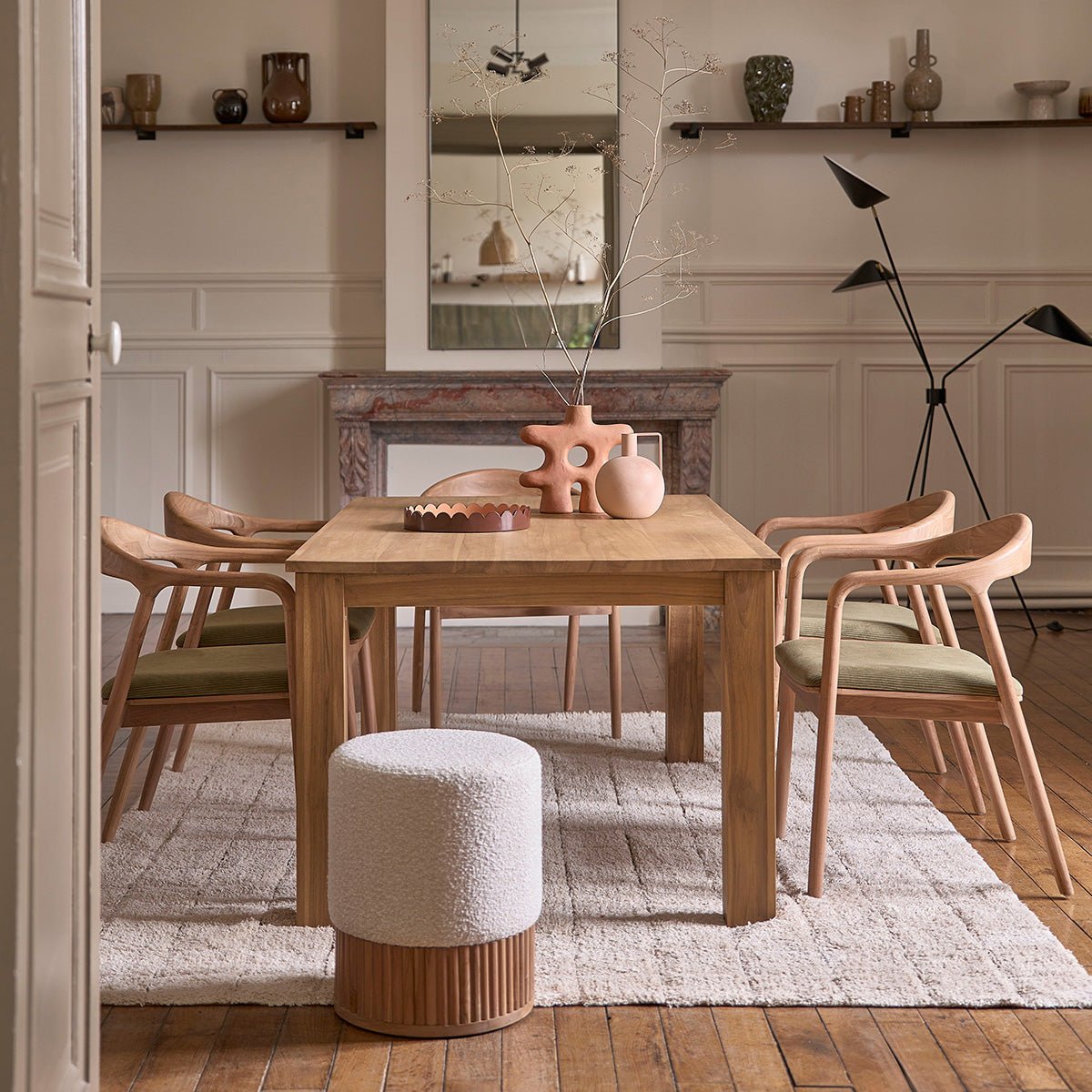 Table en teck massif 8 pers. BOSTON naturel, BERAH GETAH