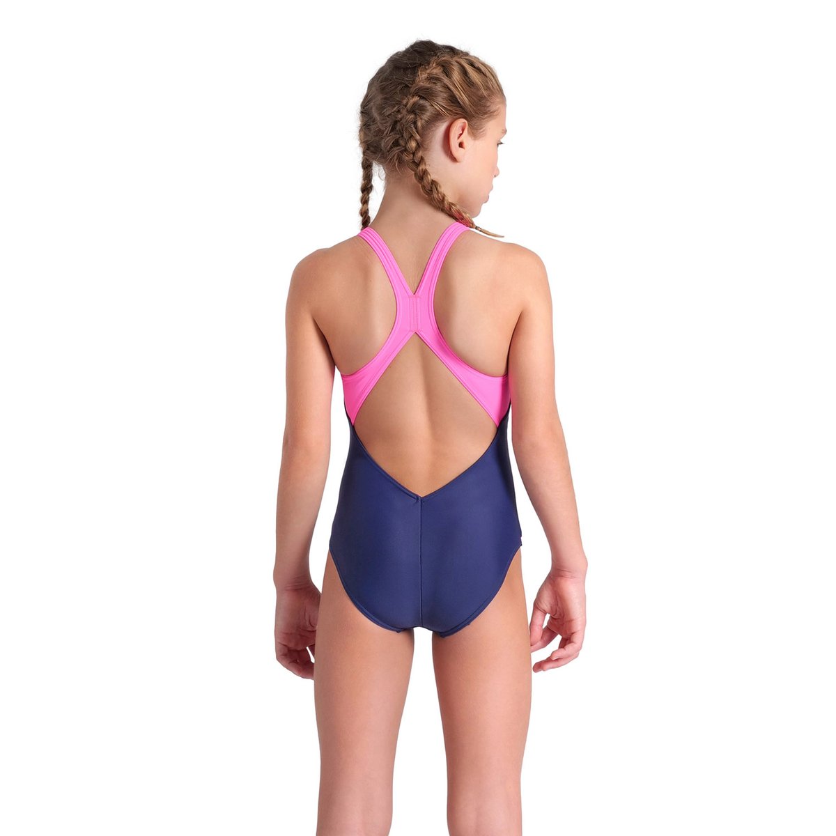 Maillot de bain arena Feel Openings V Back pour fille navy-shocking pink, ARENA