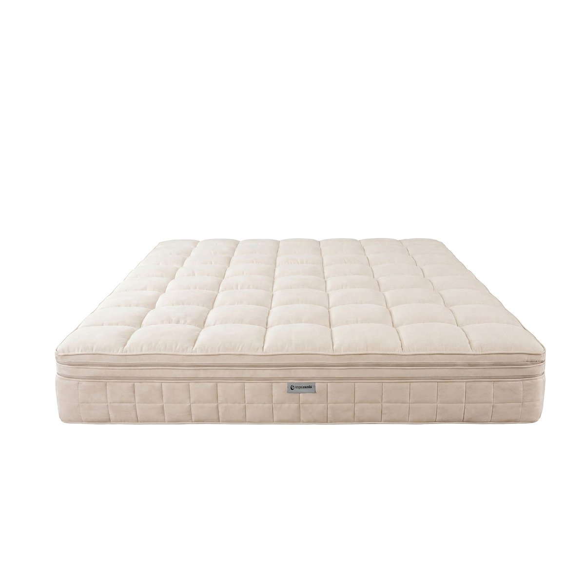Matelas hybride en latex naturel avec mini ressorts ensachés beige, ANGEL CERDA