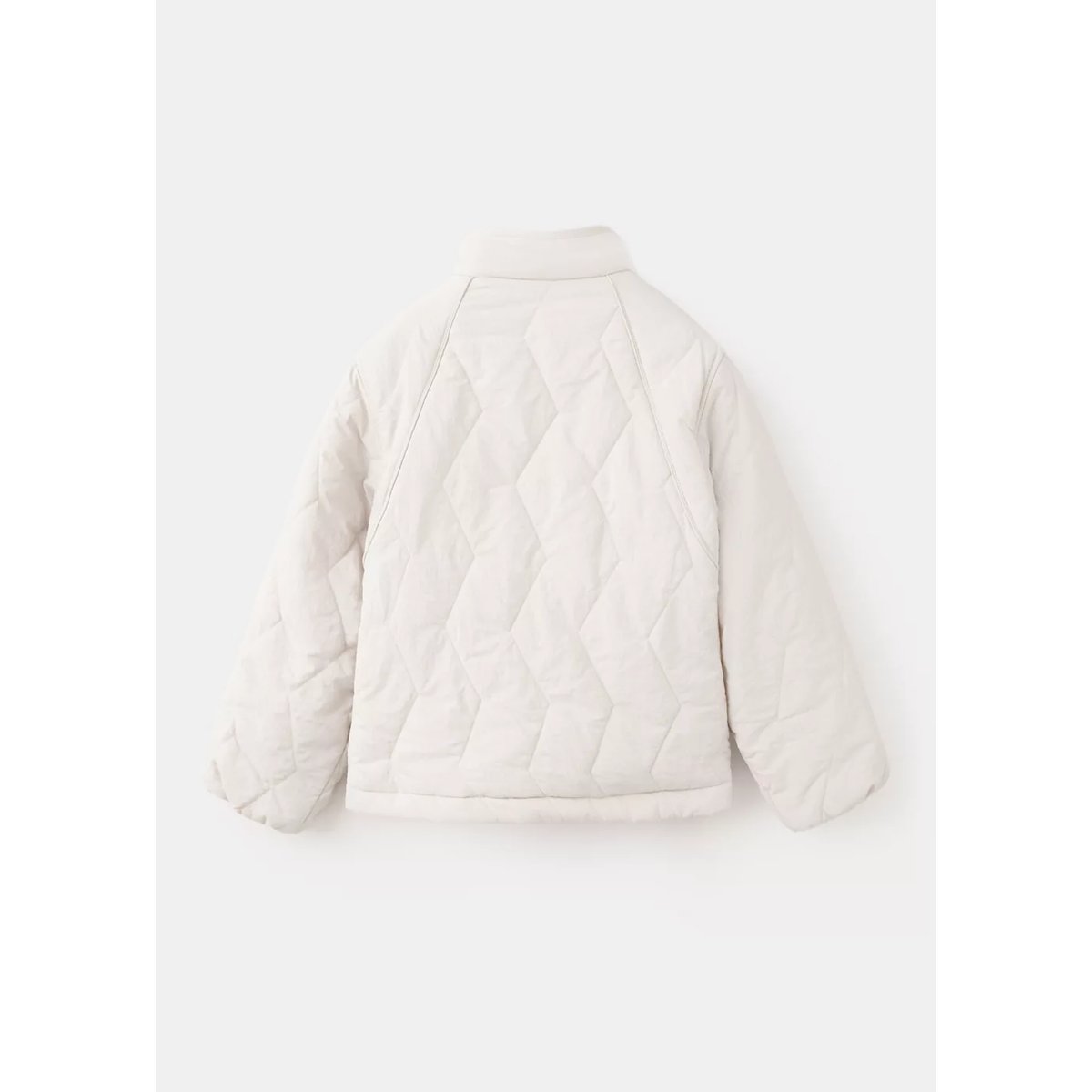 Veste matelassée col cheminée écru, MANGO KIDS