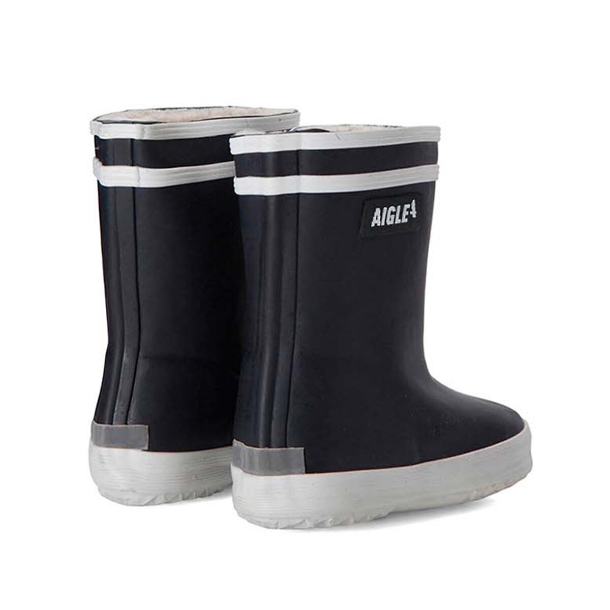 Kids Baby Flac Fur 2 Wellies with Faux Fur Lining navy, AIGLE