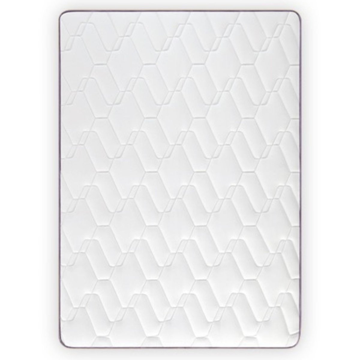 Ensemble matelas ressorts ensachés MORNING ROUTINE, sommier TWIST et pieds blanc, MERINOS