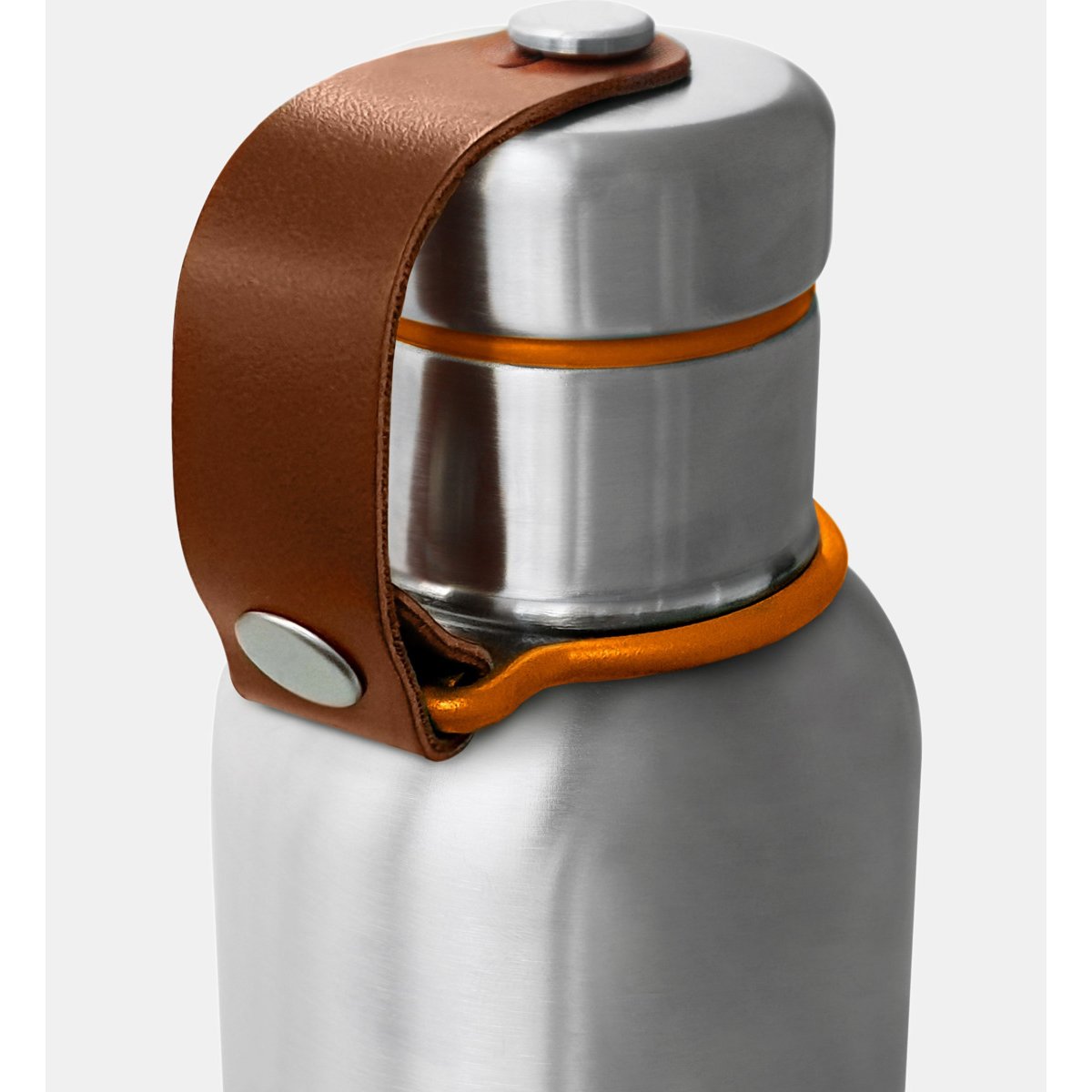 Bouteille isotherme - 50 cl gris et orange, BLACK + BLUM