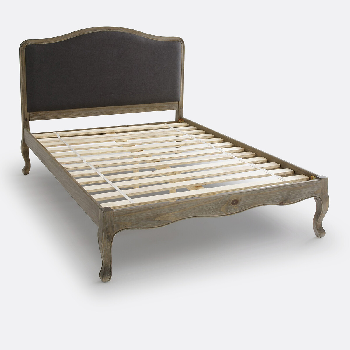 Cama con somier, Janel gris/madera, LA REDOUTE INTERIEURS