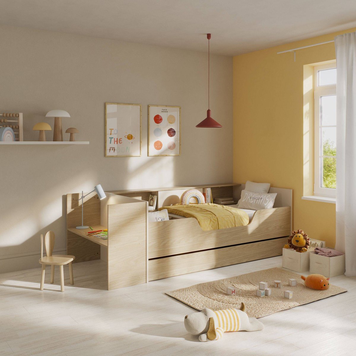 Lit évolutif et modulable Gaël bois clair, CAMIF