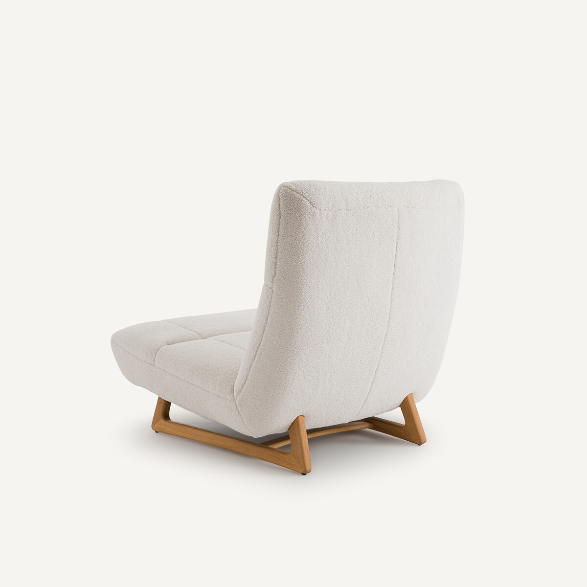 Fauteuil tricot in sherpa, Lafar krijt, AM.PM