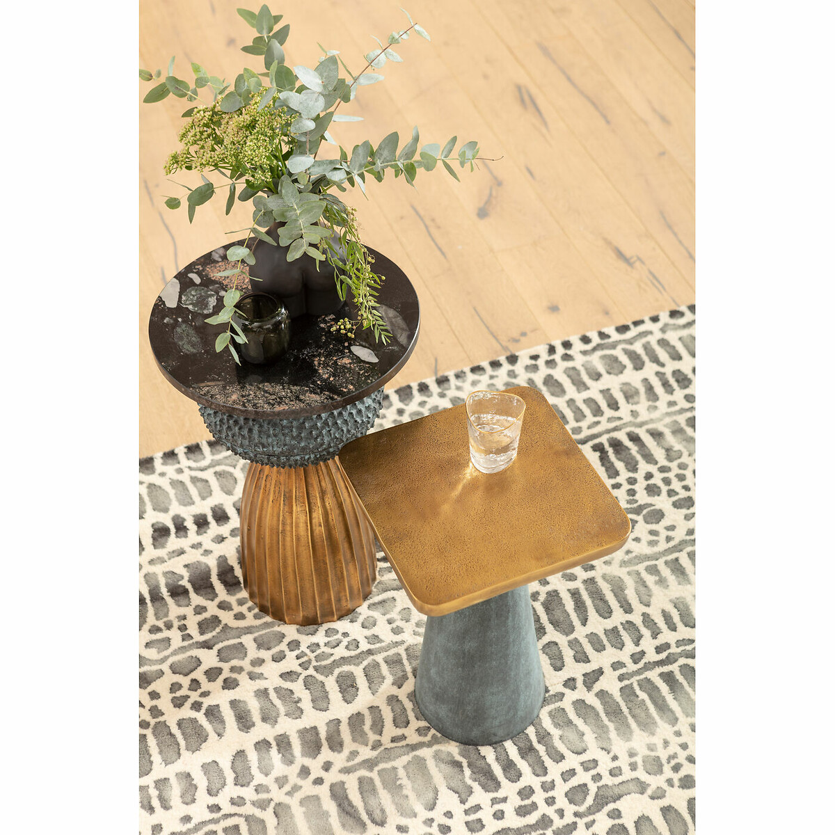 Table d appoint Cora 35x35cm doré, KARE DESIGN