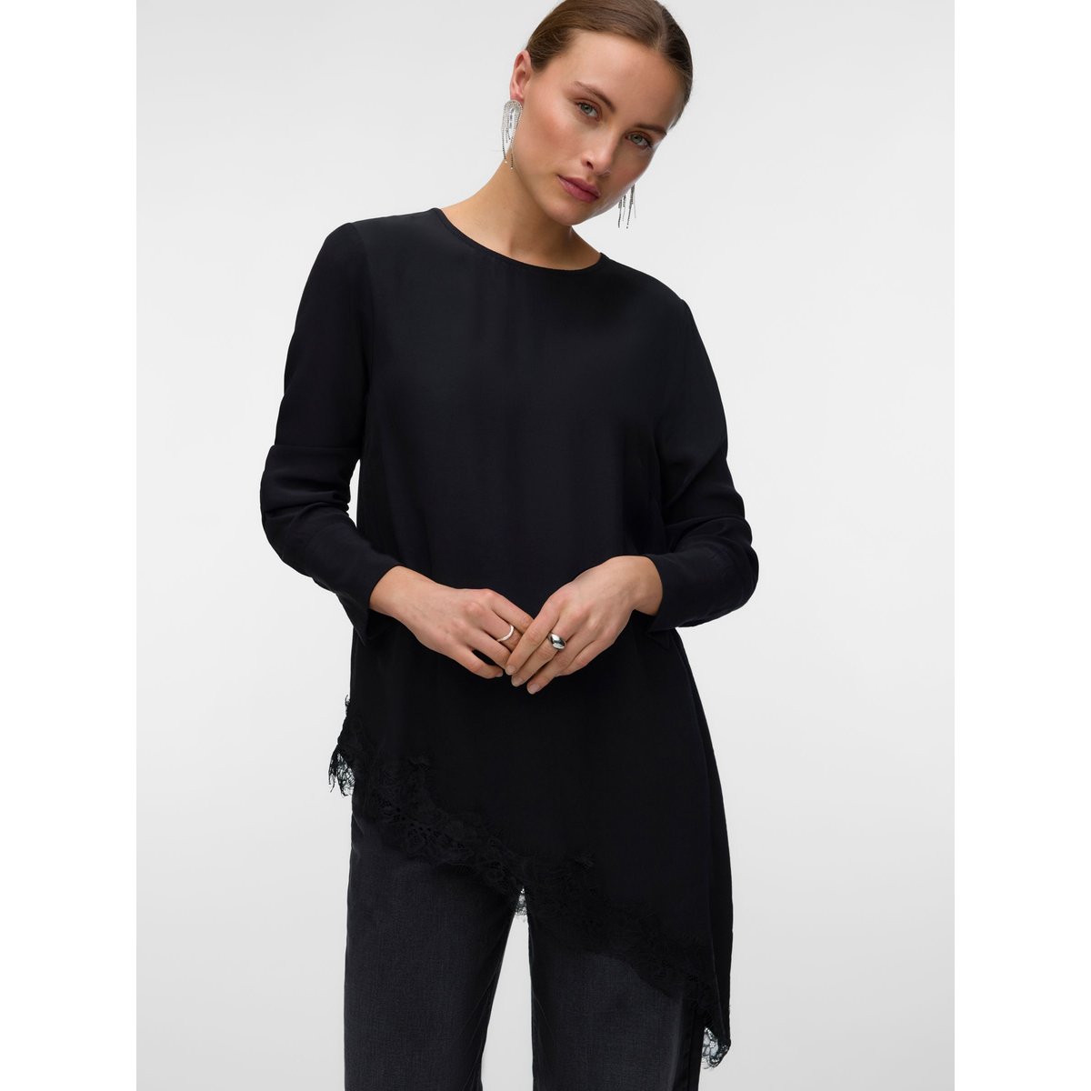 Top Asymétrique noire - black, VERO MODA