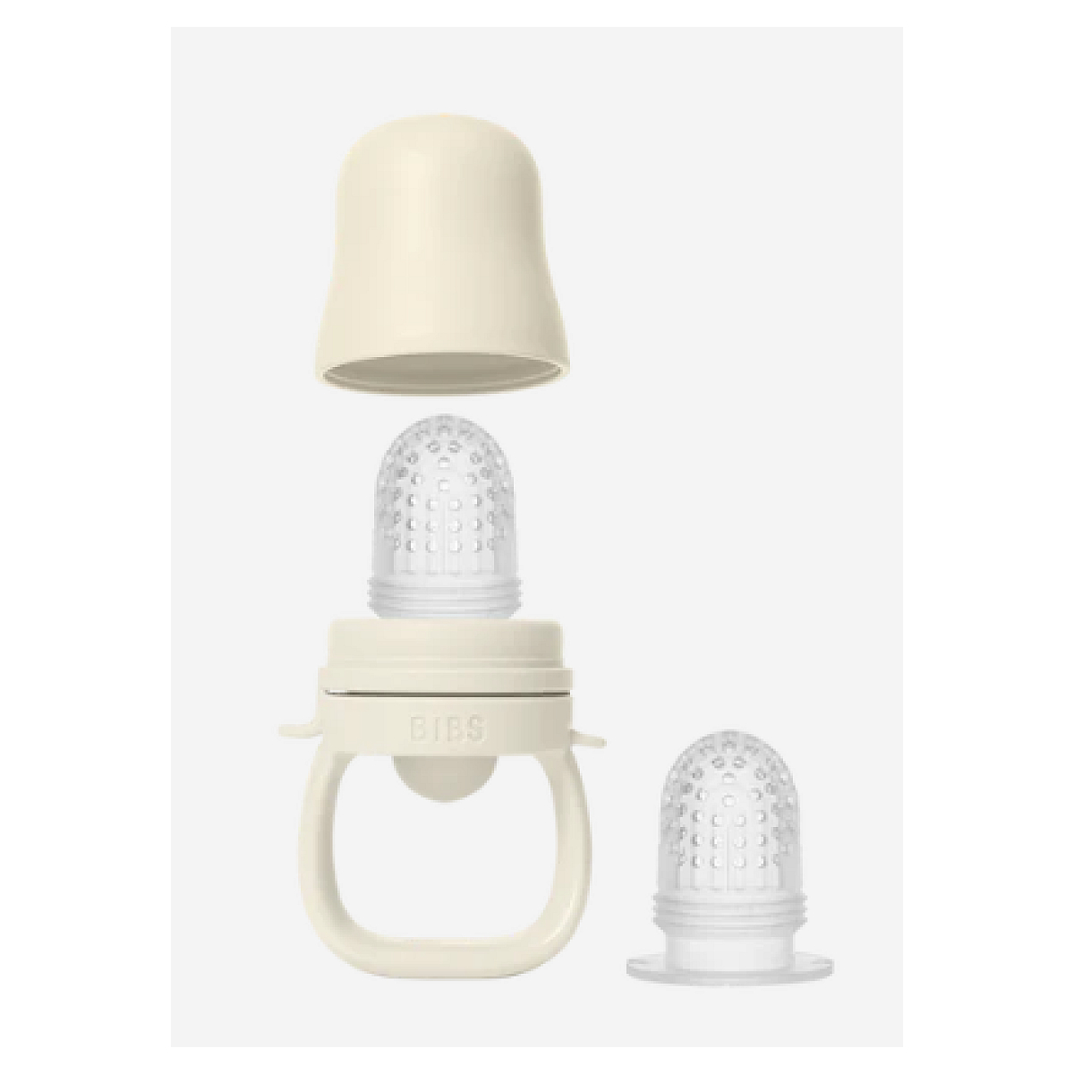grignoteuse pour bebe avec 2 tetines en silicone couleur ivoire couleur unique, Bibs