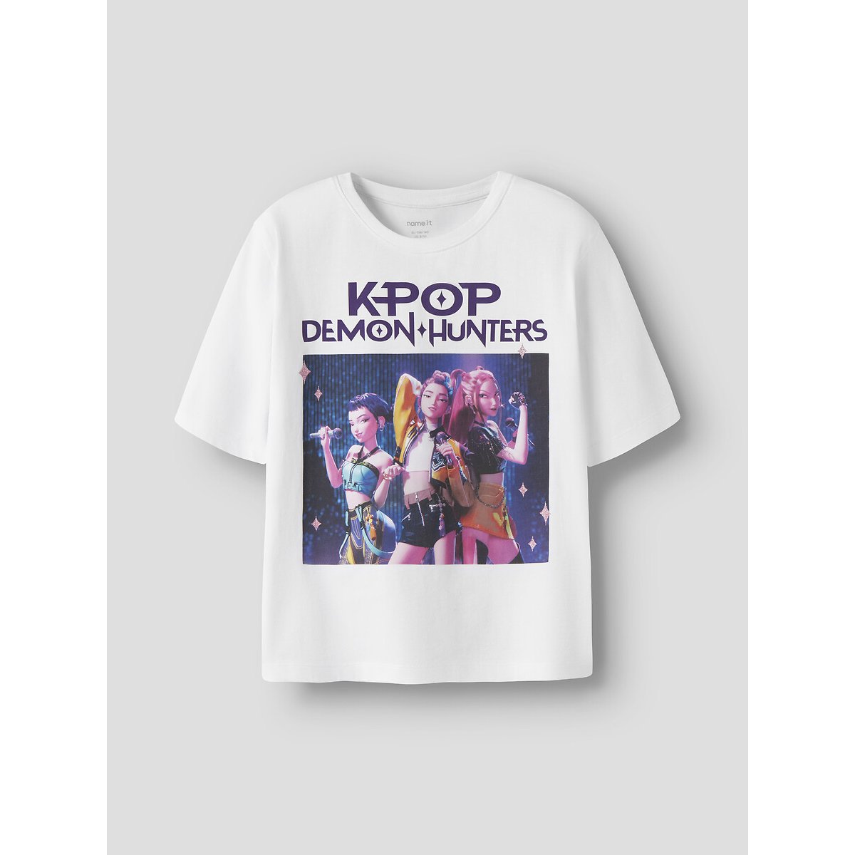 T-shirt K-POP DEMON HUNTERS blanc, NAME IT