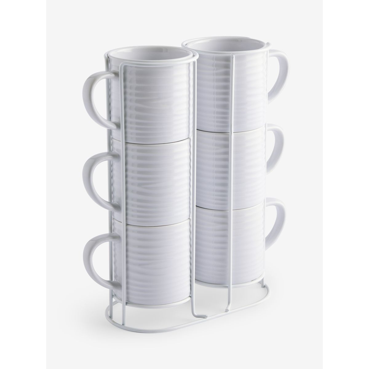 Mug empilable malvern, lot de 6 blanc, NEXT