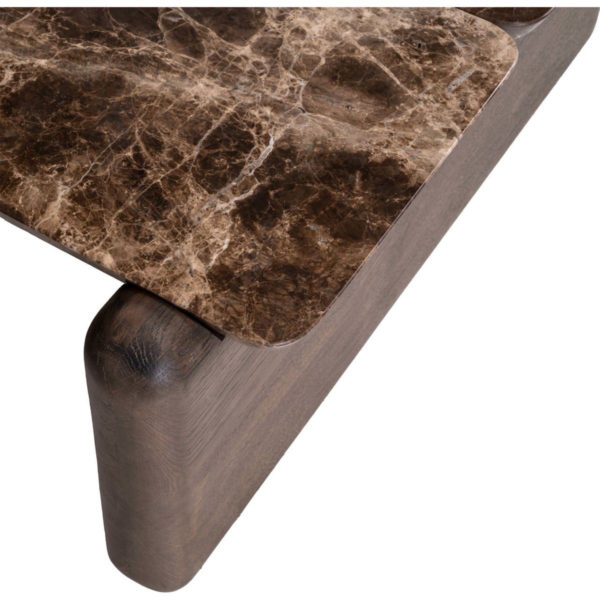 Table basse en marbre brun foncé, RECOLLECTION