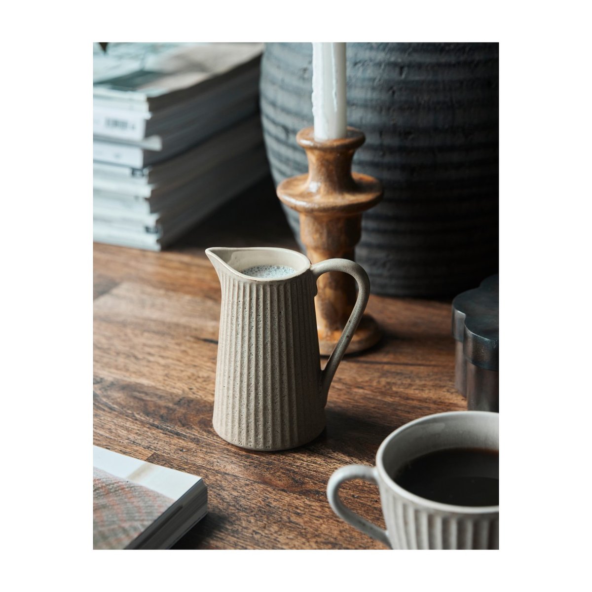 Cruche Pleat gris, marron, HOUSE DOCTOR