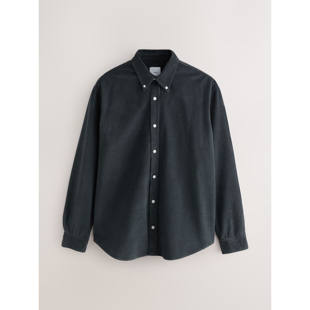 Chemise à manches longues en velours côtelé gris anthracite, NEXT