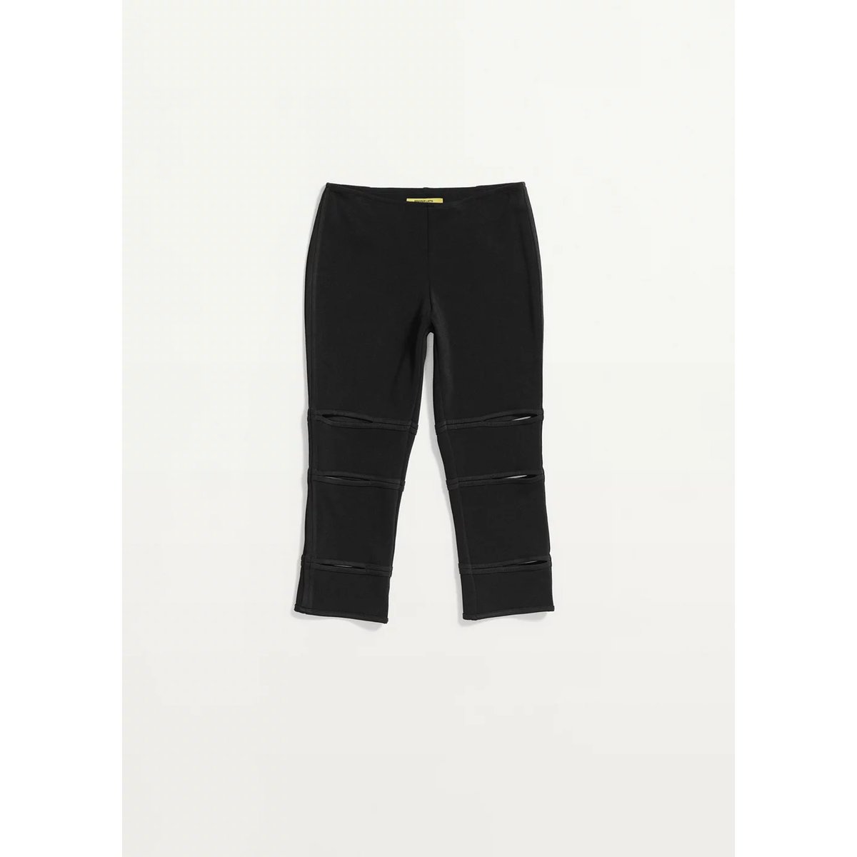 Pantalon capri ouvertures noir, MANGO