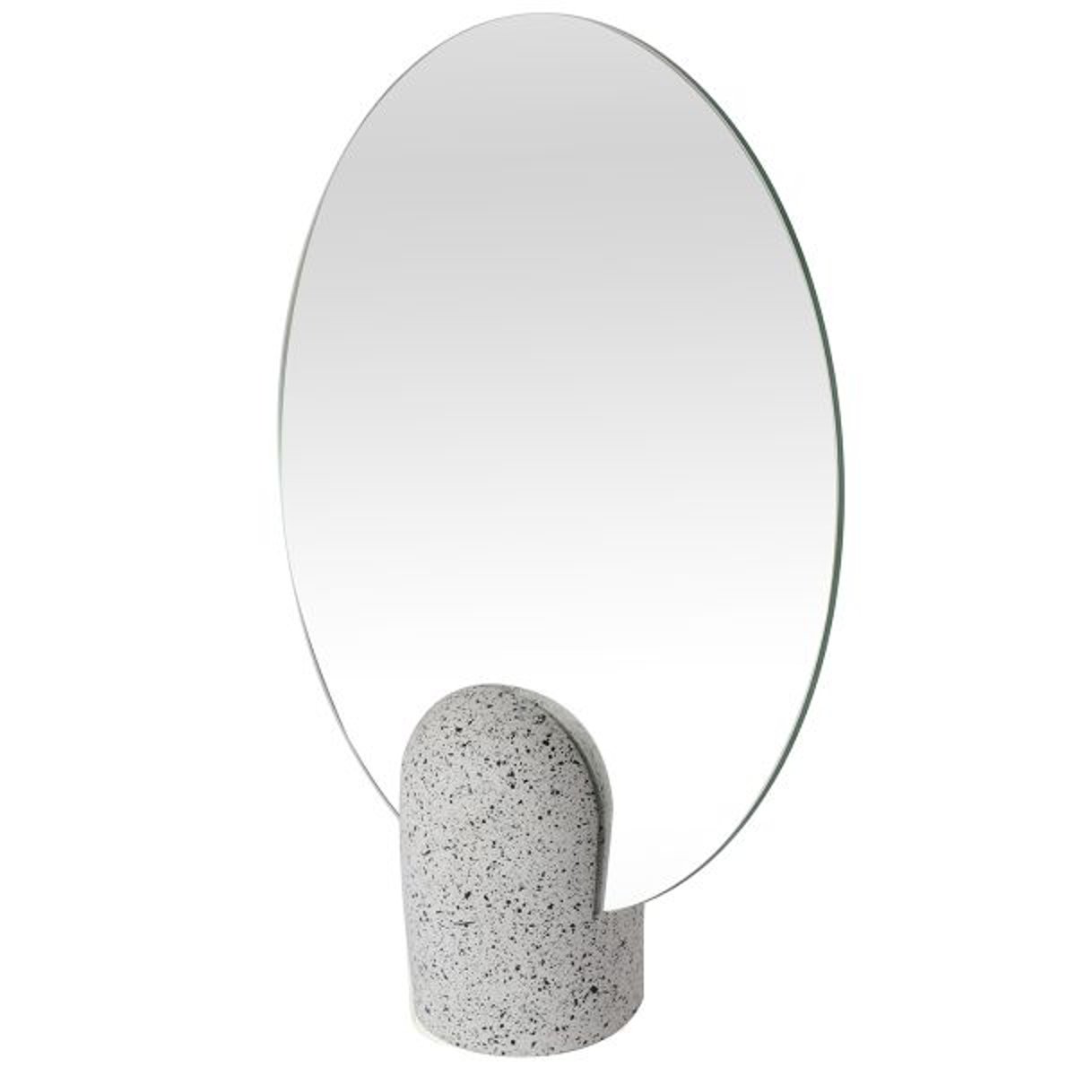 Miroir rond en terrazzo Muzz blanc, ZAGO
