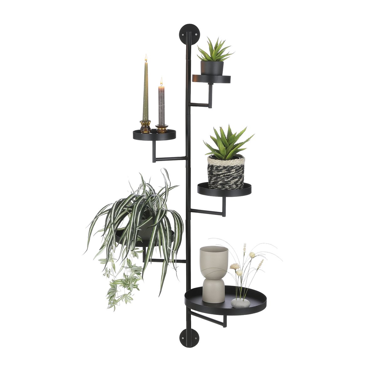 Étagère murale à niveaux H120 cm PERRY noir, MICA DECORATIONS