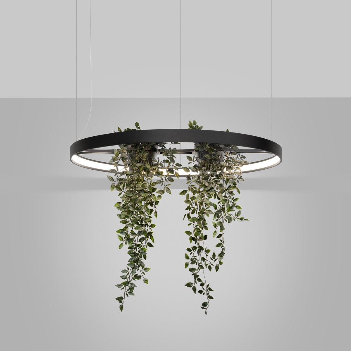 Lustre Aluminium Noir LED 1 Rio Bio noir, EDEN