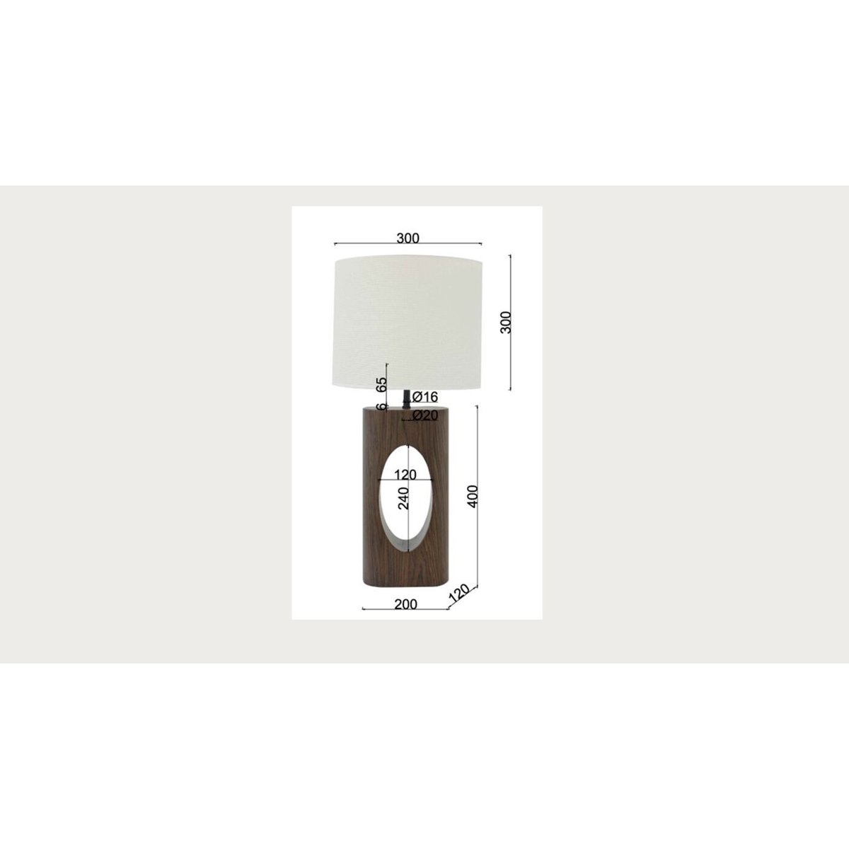 Lampe en noyer et polyester, SURI marron, KARE DESIGN