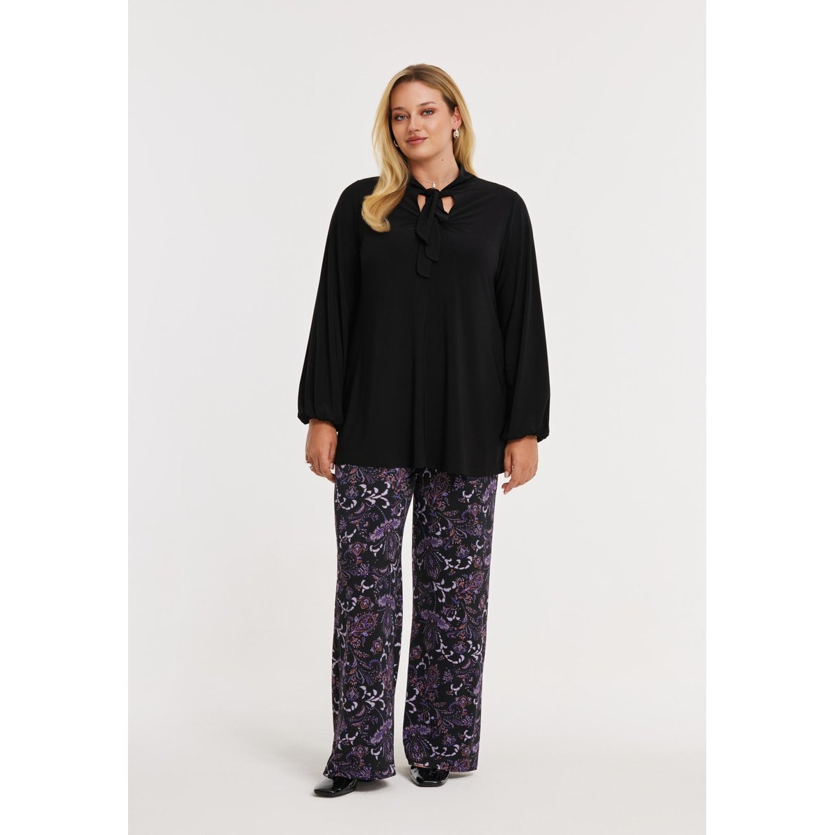 Pantalon imprimée violette, YOEK