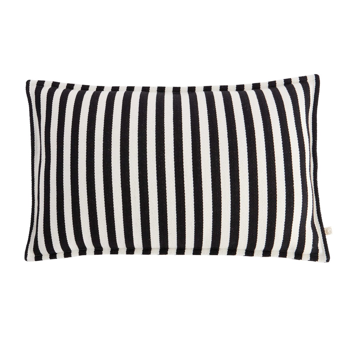 Housse de coussin Taormina en coton noir, GABRIELLE PARIS