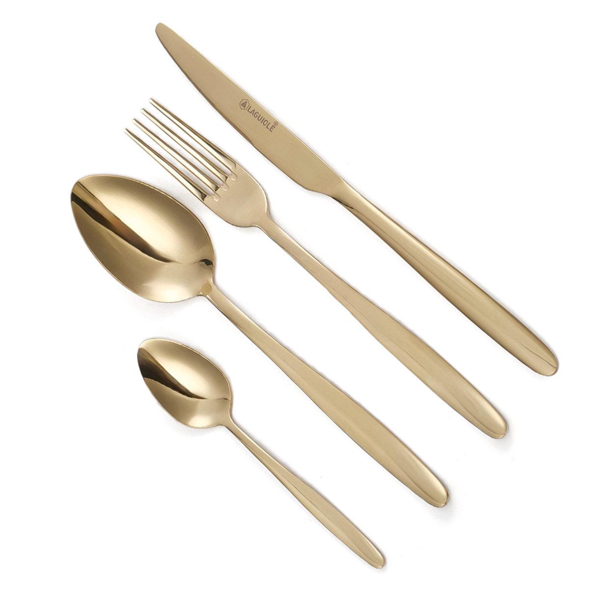 Ménagère 24 pièces - "Cléa champagne" argent, LAGUIOLE CUISSON