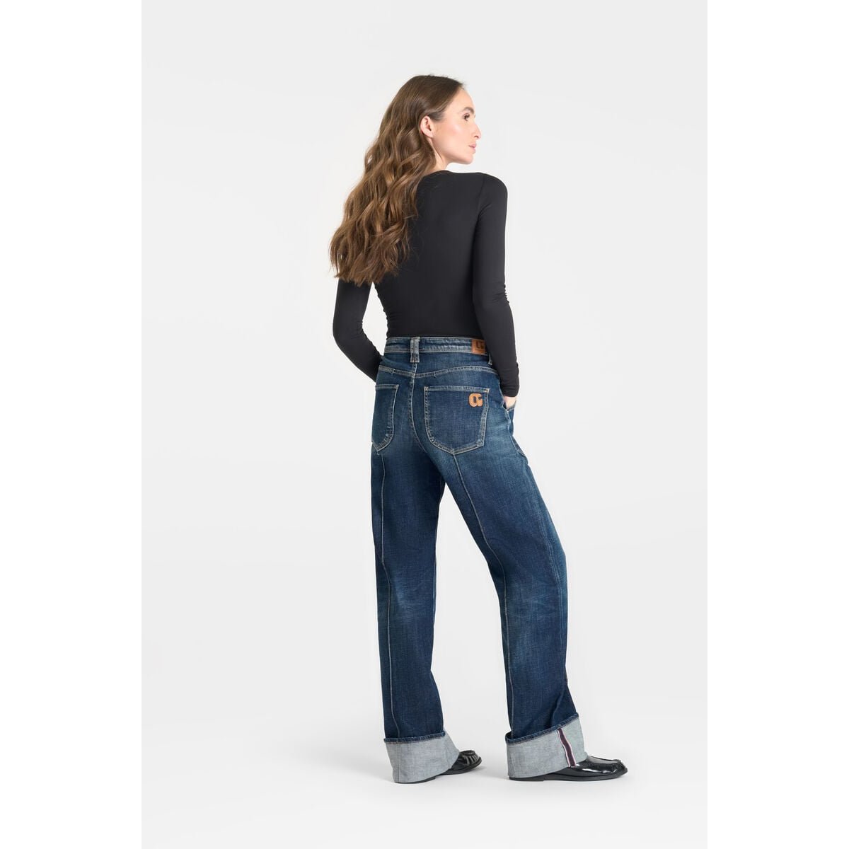 Jeans loose, large 400/28 loose , longueur 34 blue, LE TEMPS DES CERISES