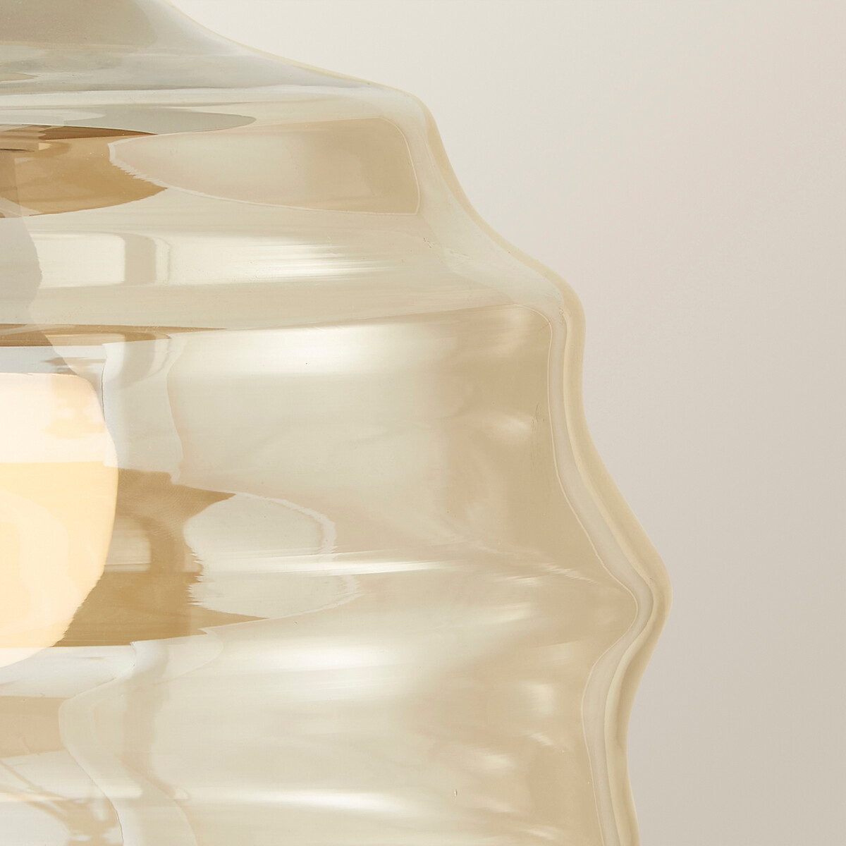 Paige Bubble Glass Easy Fit Pendant Shade in Champagne champagne, SO'HOME
