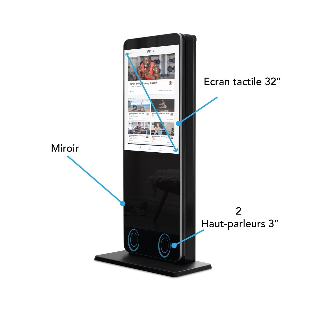 Miroir d'entraînement connecté VAULT / 1 an abonnement iFIT offert noir, NORDICTRACK