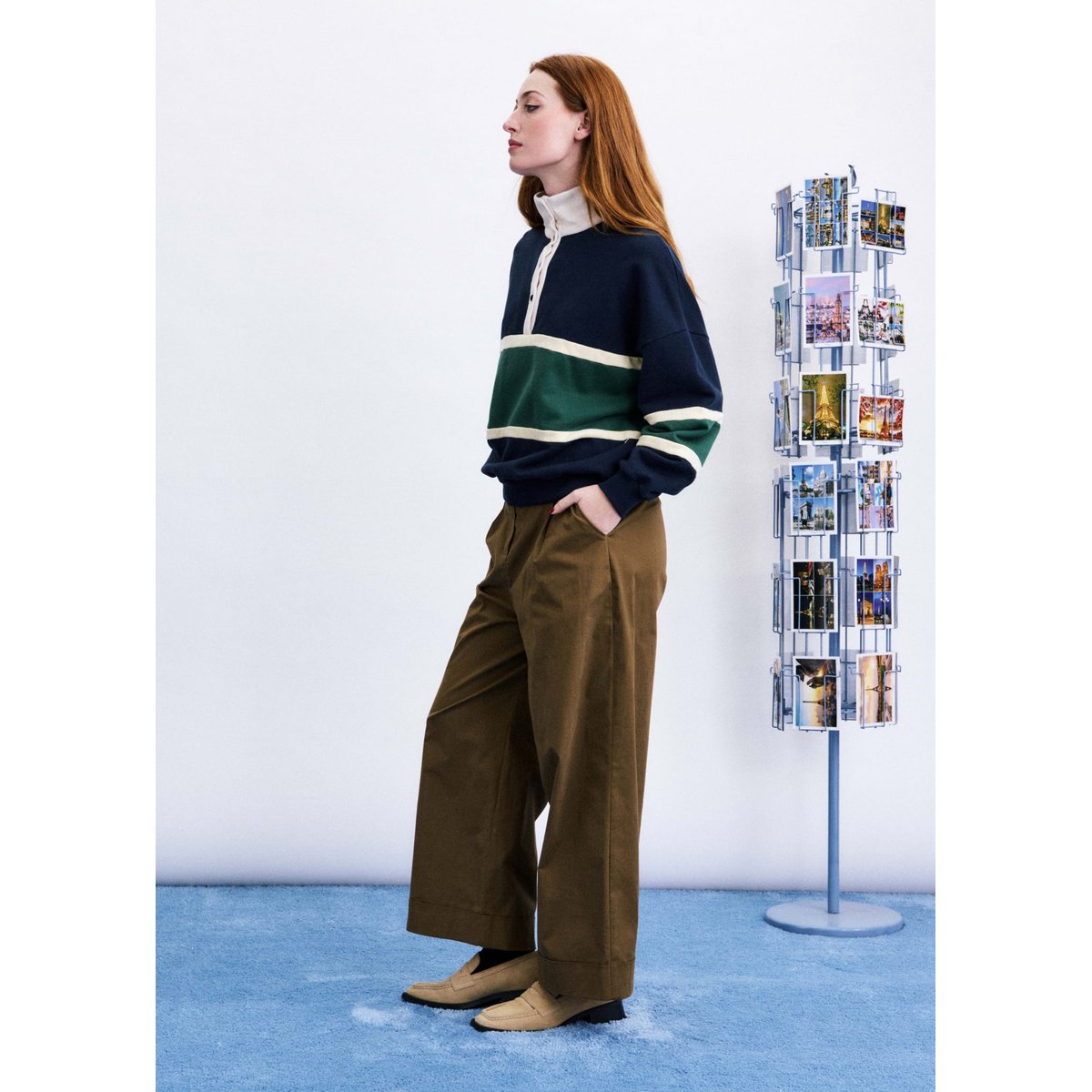 Sweatshirt Exmoor en coton EXMOOR bleu marine, FRNCH