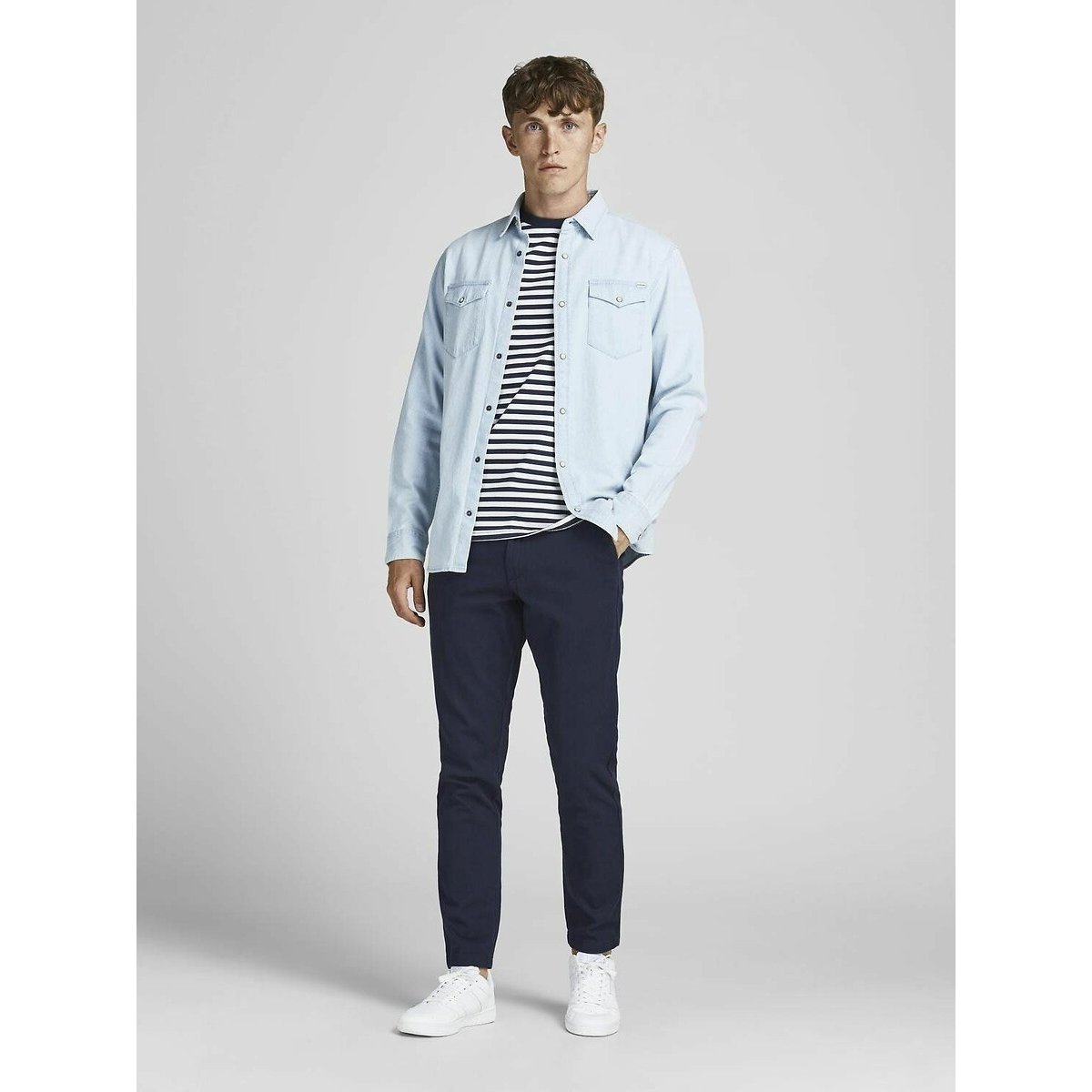 Pantalon chino Marco bleu marine, JACK & JONES