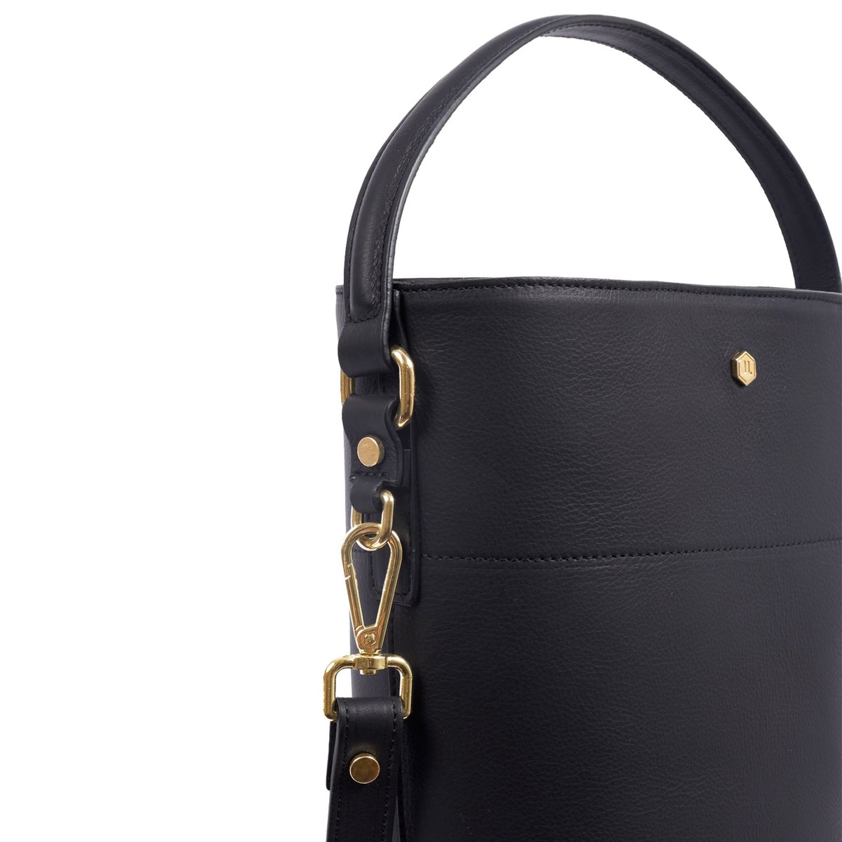 Sac seau Margot cuir noir, JULES & JENN