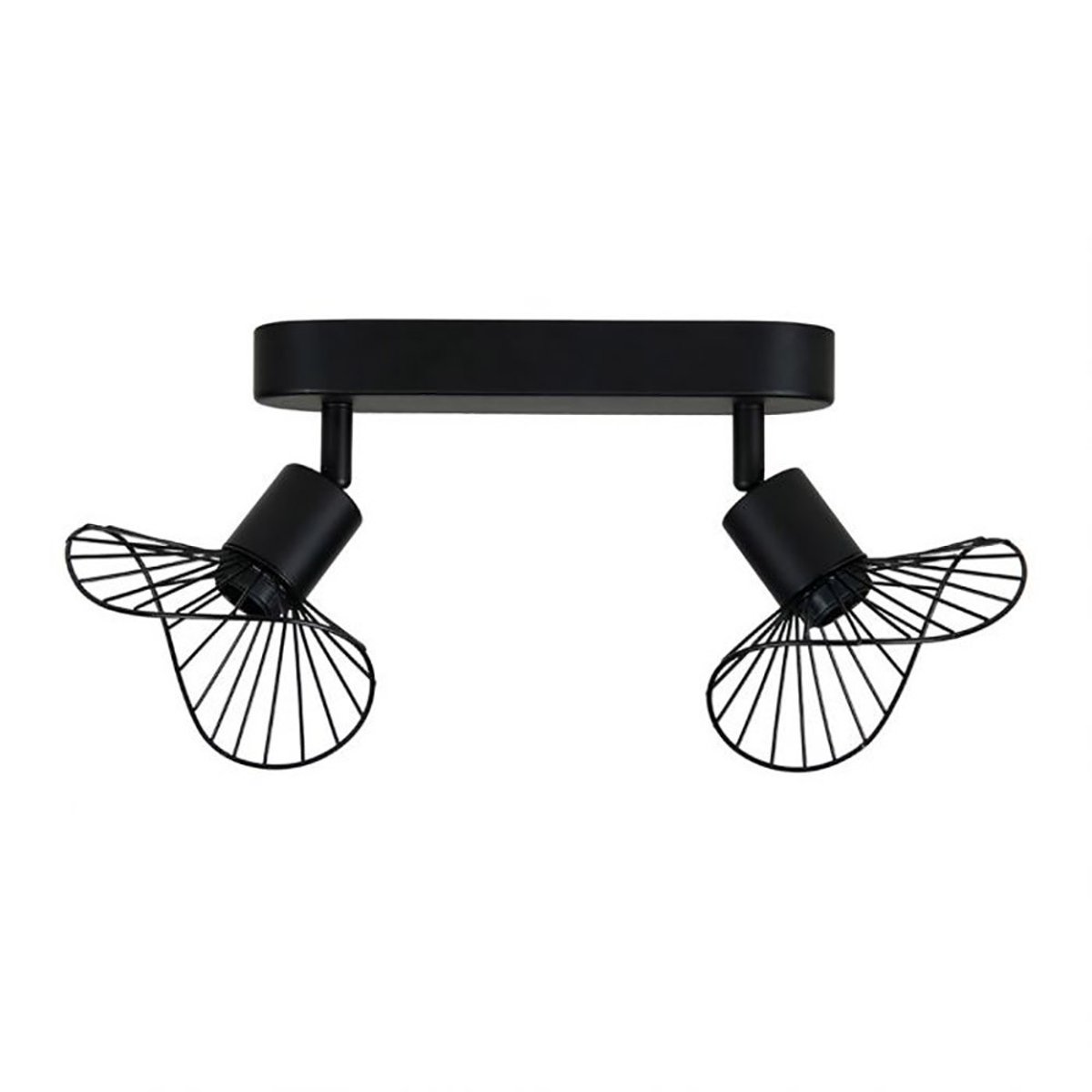 Rampe 2 Spots Orientables Capeline Noir noir, DECORATIE