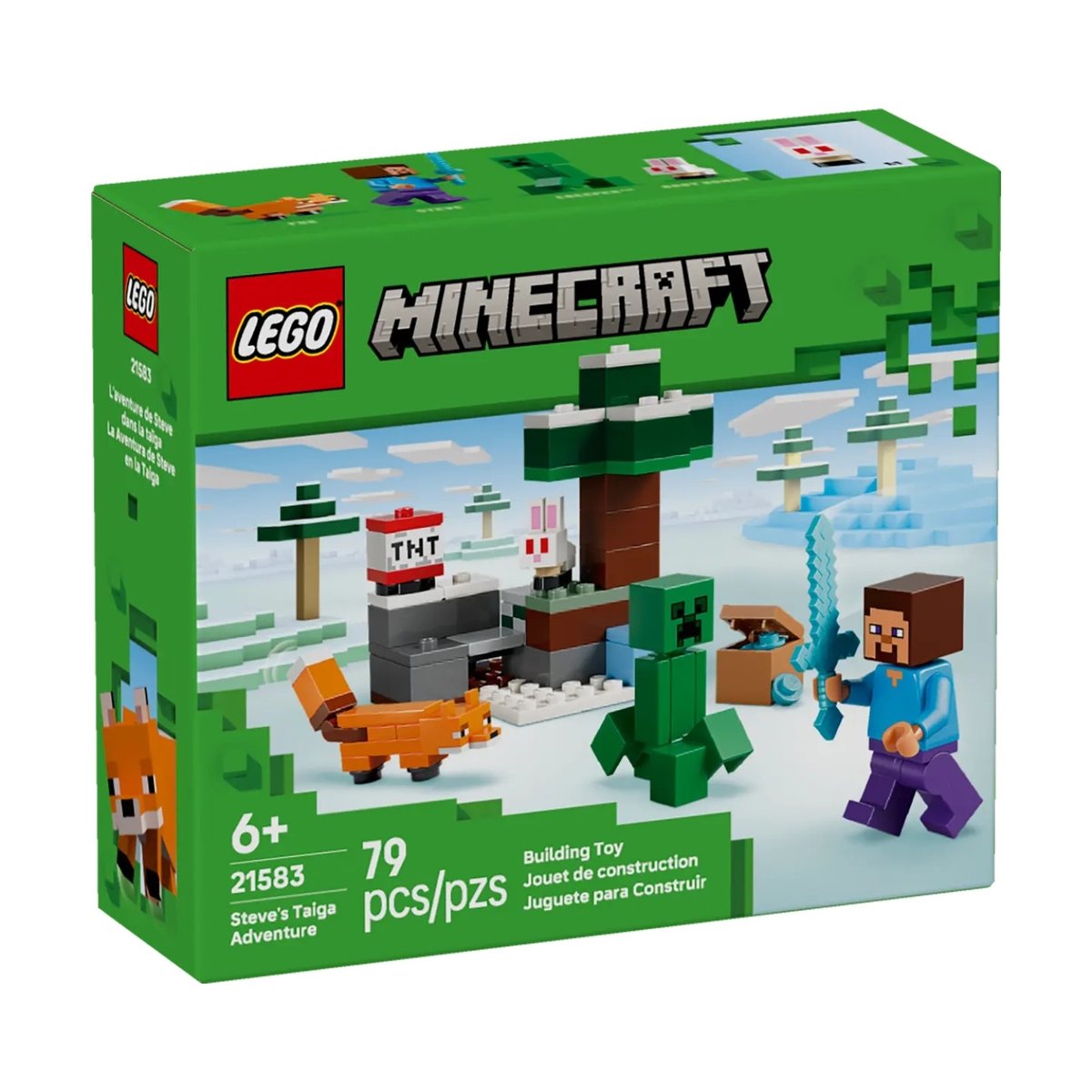 Minecraft Les aventures de Steve dans la taïga multicolore, LEGO
