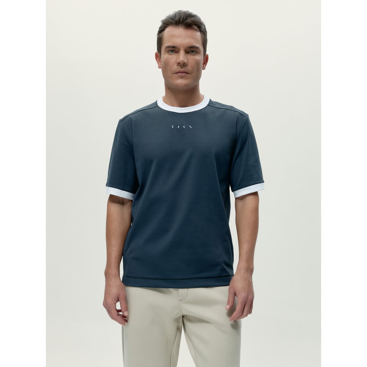 T-shirt de sport homme Layer Manches courtes coupe oversize gris charbon, BORN