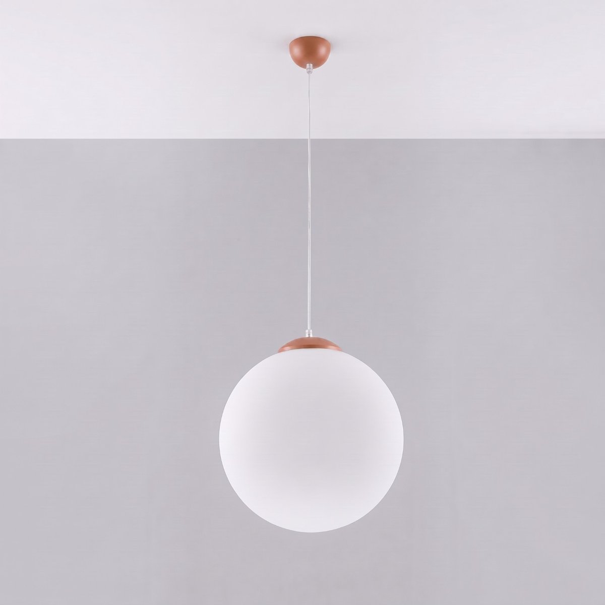Suspension Acier Ocre Rouge E27 1 Ugo ocre rouge, EDEN