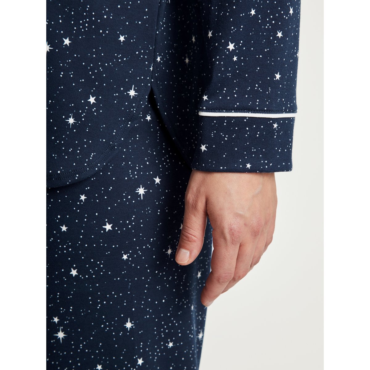 Pyjama boutonné sur toute la longueur manches longues Coton SWEET DREAMS bleu paon, CALIDA