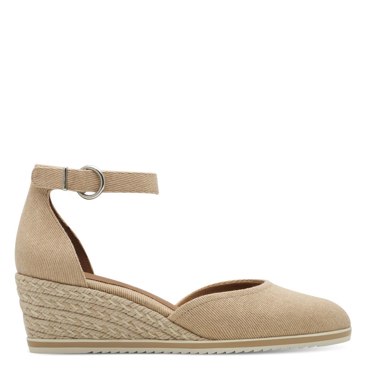 Escarpins compensés compensée beige ivoire camel, TAMARIS