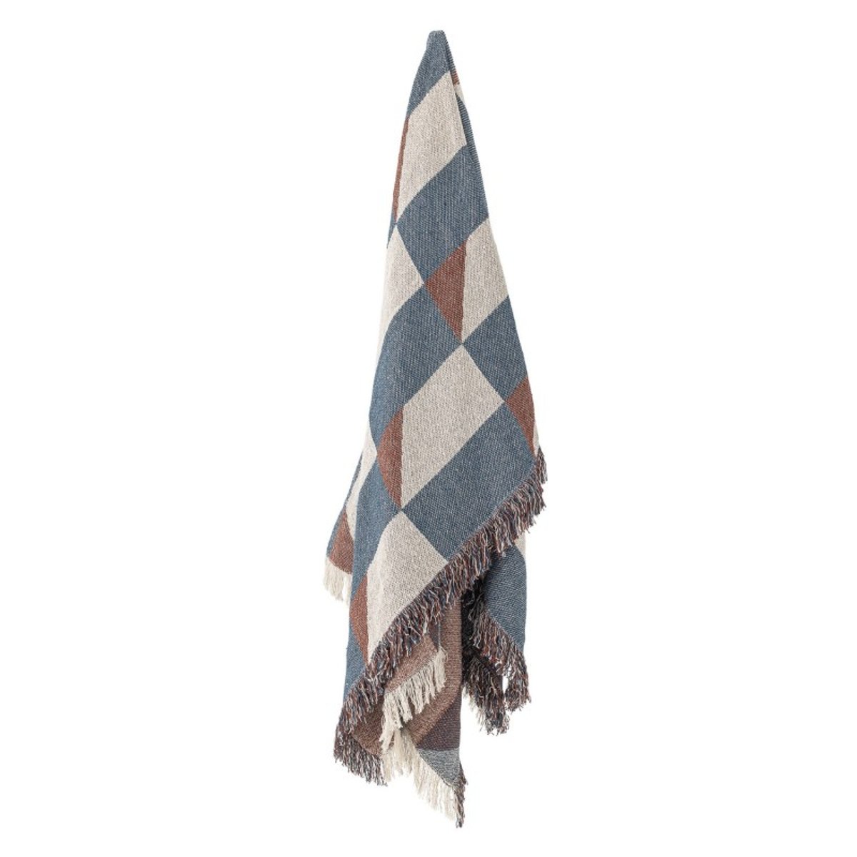 Plaid coton motif graphique franges  True multicolore, BLOOMINGVILLE
