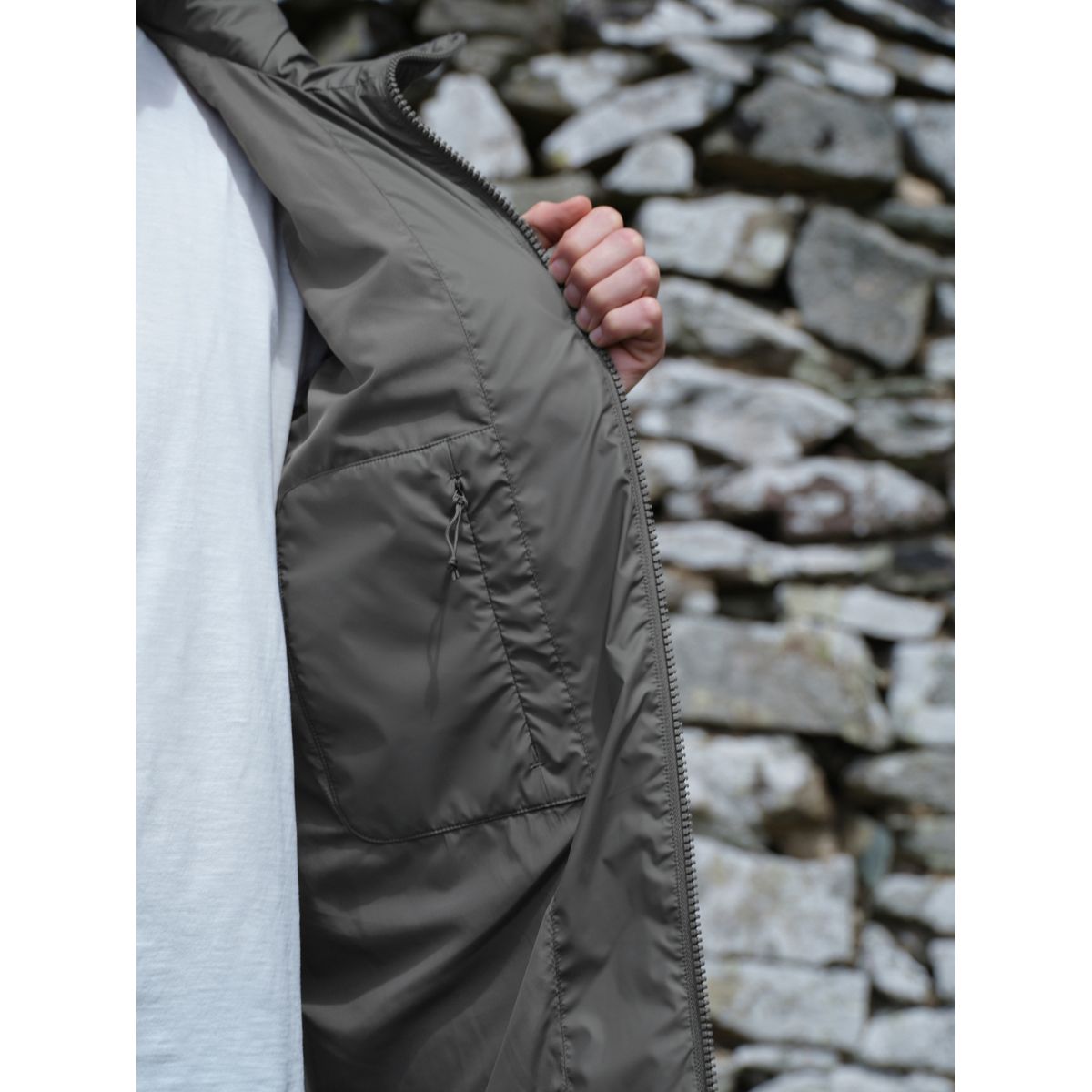Doudoune imperméable caoutchoutée thermogen gris, NEXT