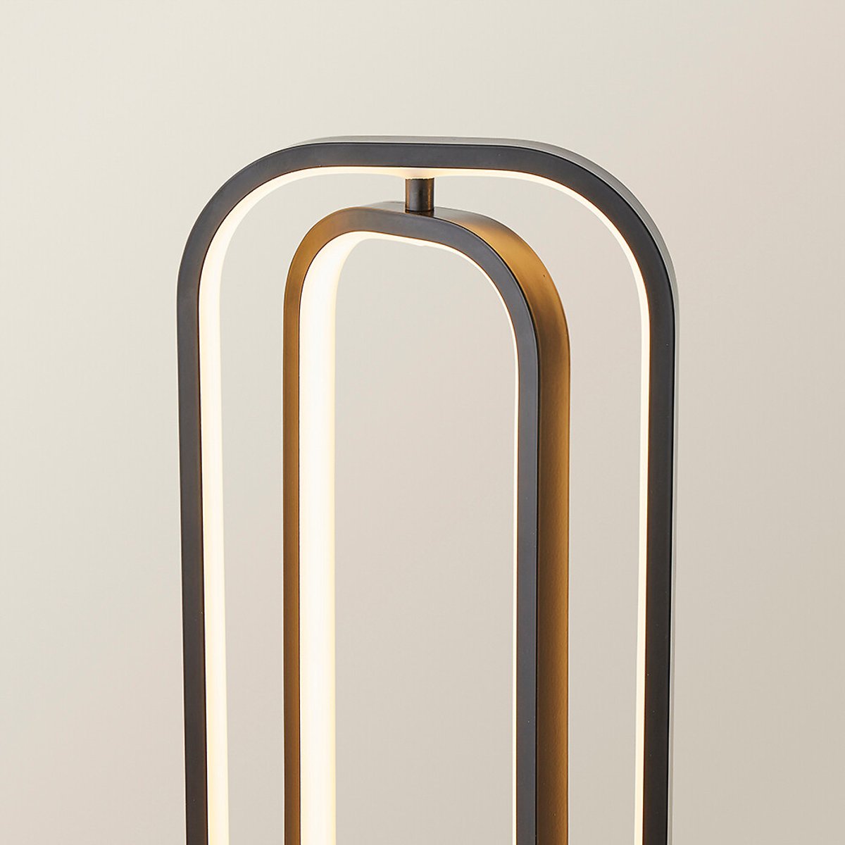 Inez Revolving LED Floor Lamp in Matte Black black, SO'HOME