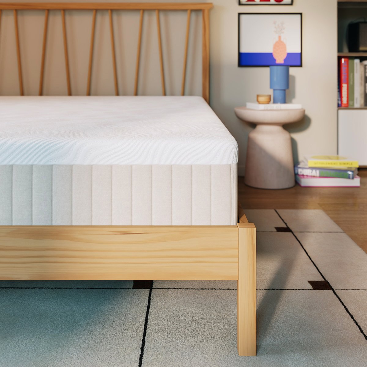 Matelas Latex Hybride blanc, SLOME