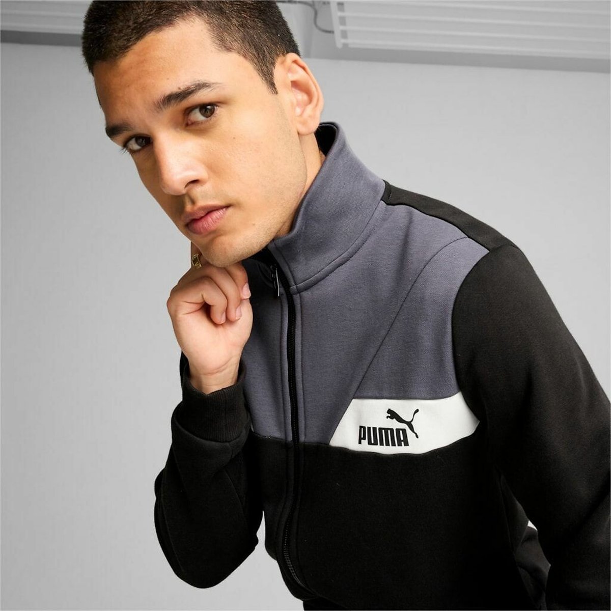 Ensemble de jogging petit logo en molleton noir, PUMA