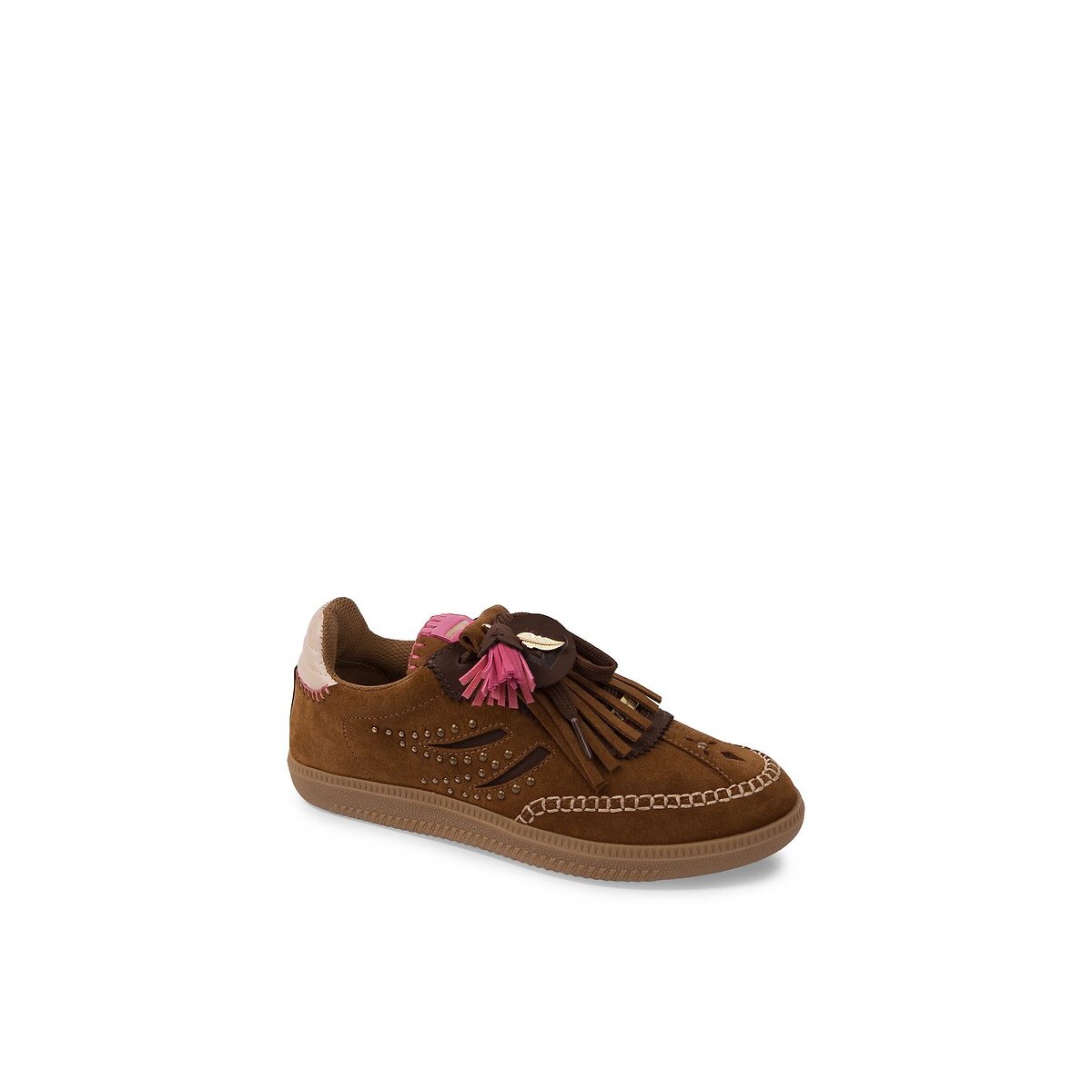 Baskets en cuir suède, ZOYALA camel, LES TROPEZIENNES PAR M.BELARBI