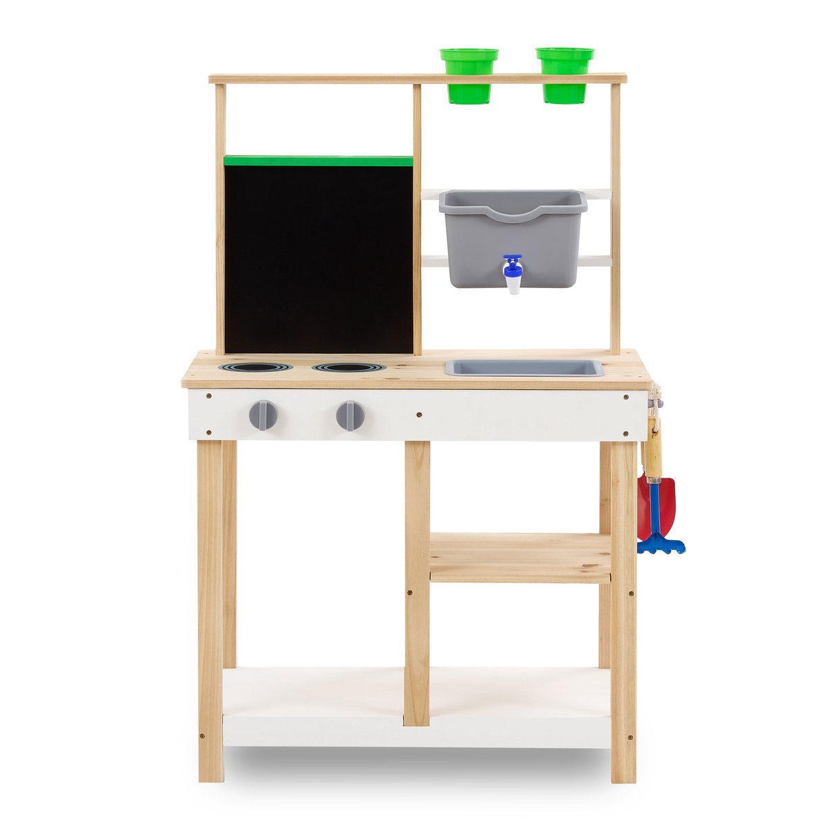 Cuisine Extérieure Bois avec Accessoires et Évier, Beige beige, TEAMSON KIDS