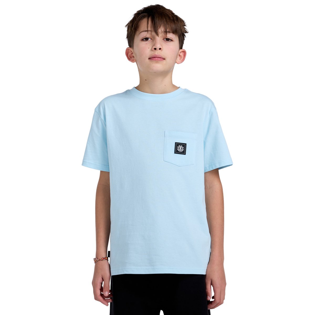 T-shirt à manches courtes à poche ICON LABEL bleu omphalodes, ELEMENT