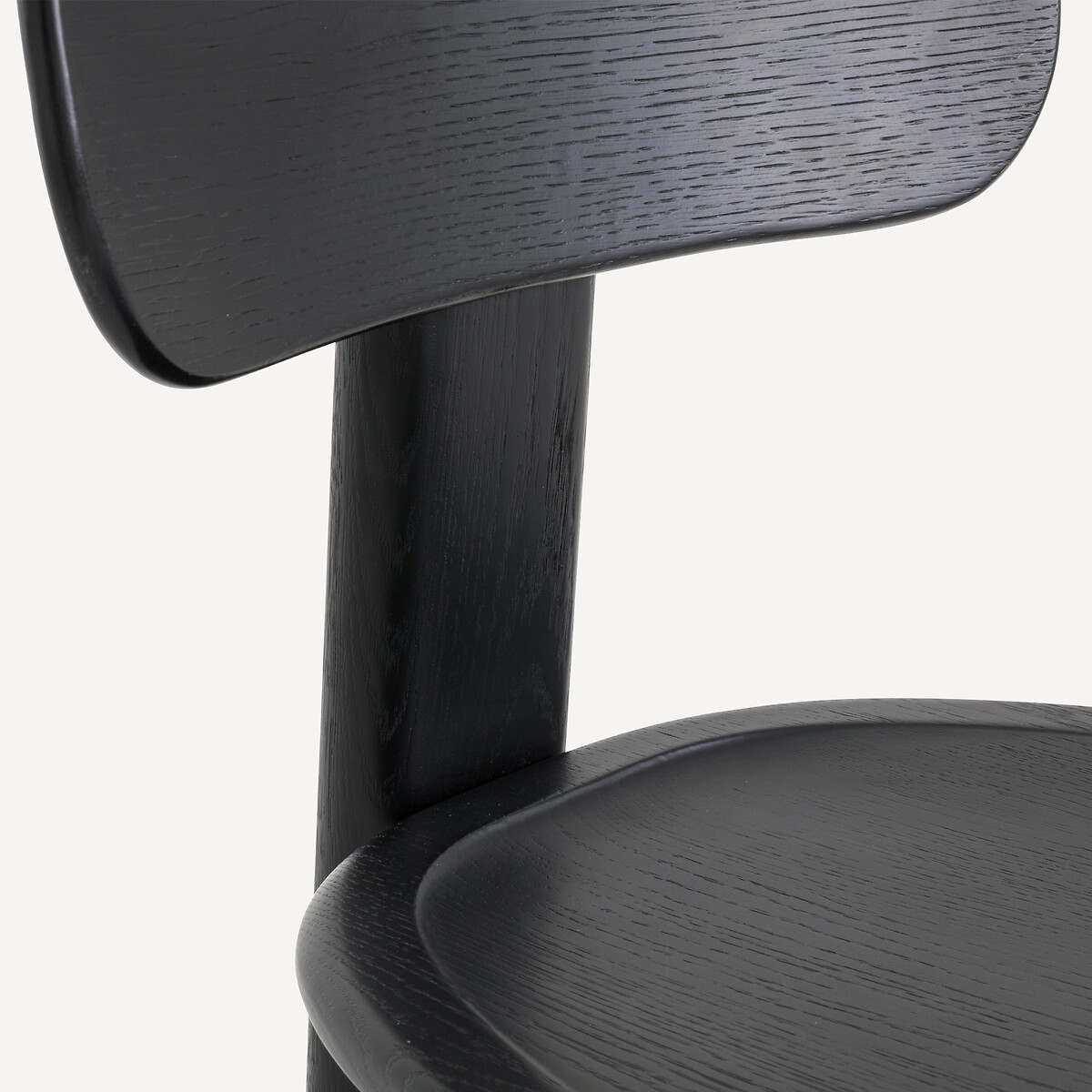 Chaise 3 pieds, en chêne et plaqué chêne teinté, MARAIS noir, AM.PM X EMMANUEL GALLINA