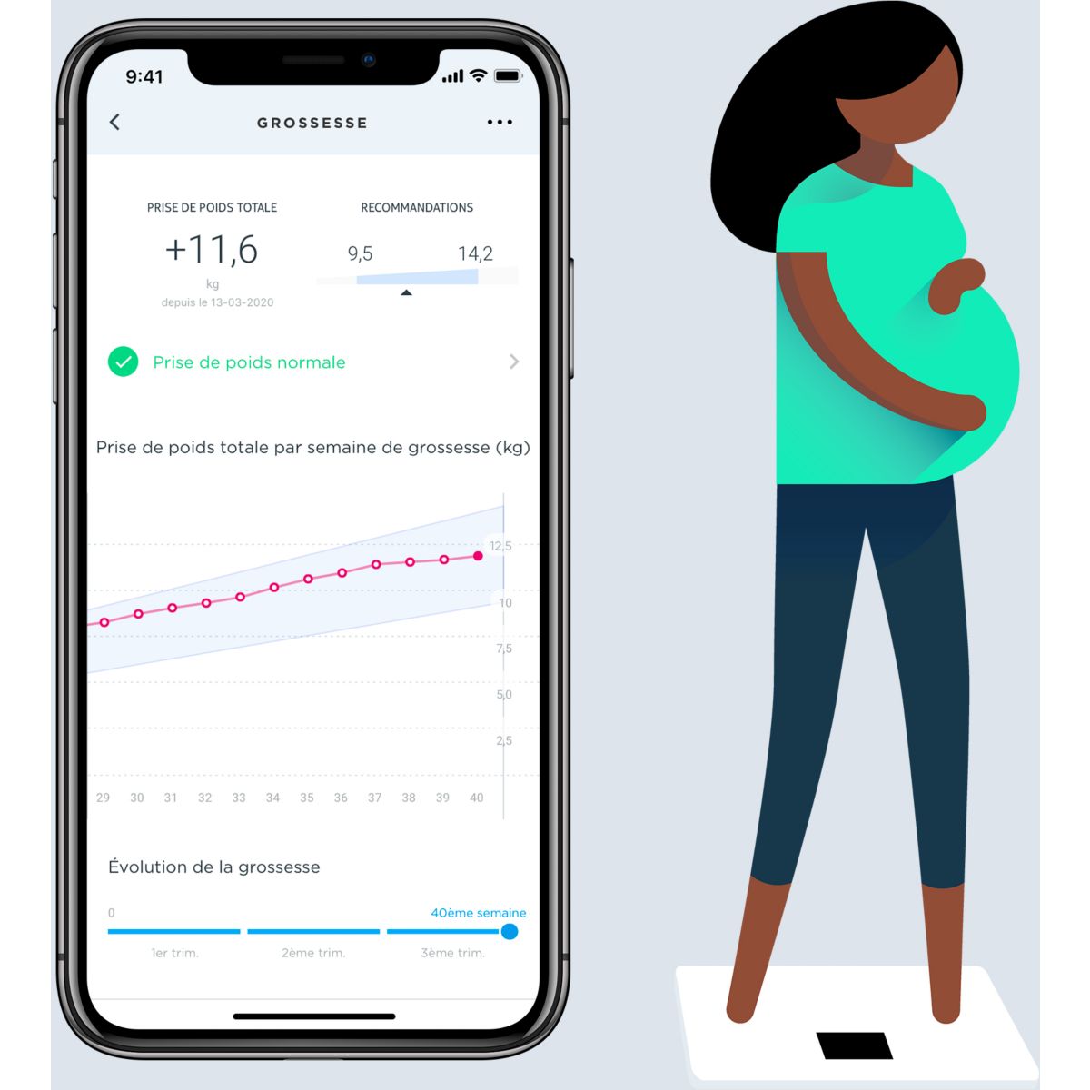Pèse personne Wifi Body blanc, WITHINGS