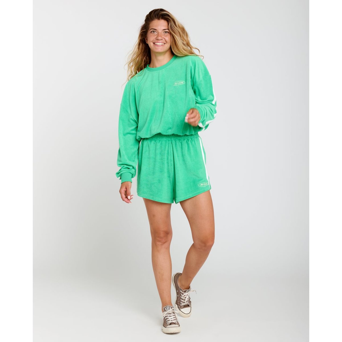 Sweat col rond High TIDE Terry vert, RIP CURL