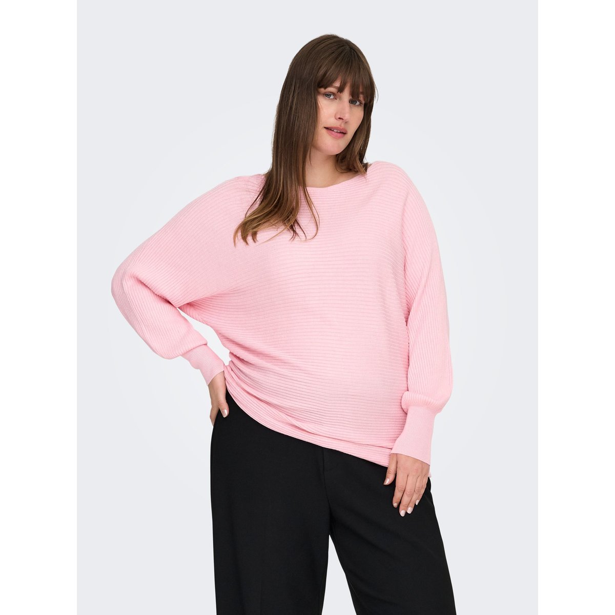Pull En Maille rose shadow, ONLY CARMAKOMA